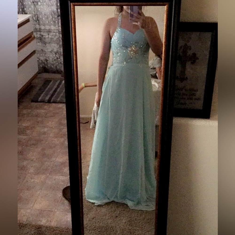 Light blue long dress